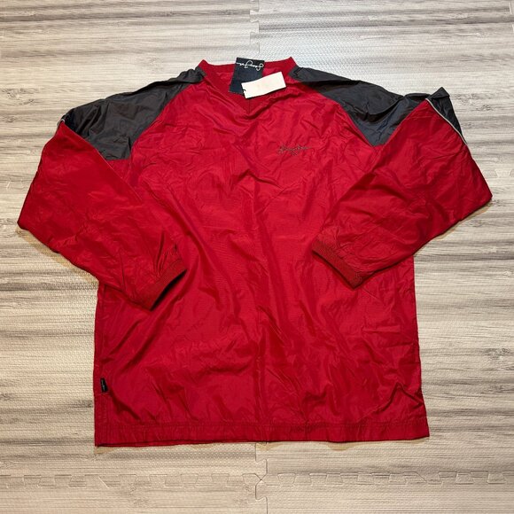 NWT Vintage Sean John Men's Red Pullover Windbreaker Jacket - Picture 1 of 4